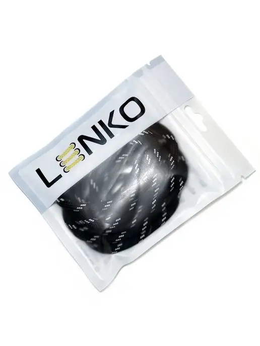 LENKO Шнурки с вкраплениями 80 см, 5 мм, 1 пара, черный, фото 5