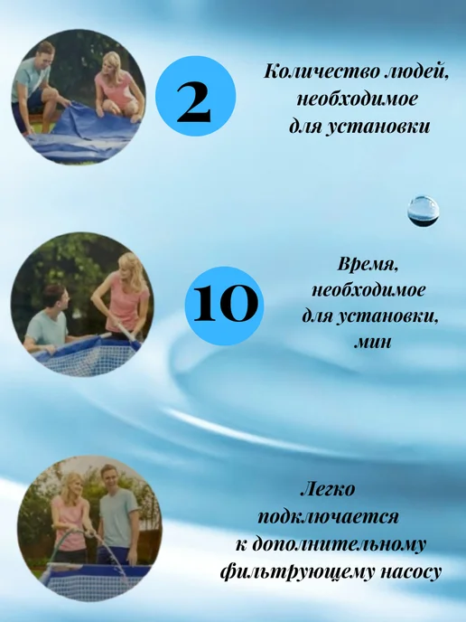 Intex Бассейн надувной большой 28120 305х76 см, 305x76 см, фото 3