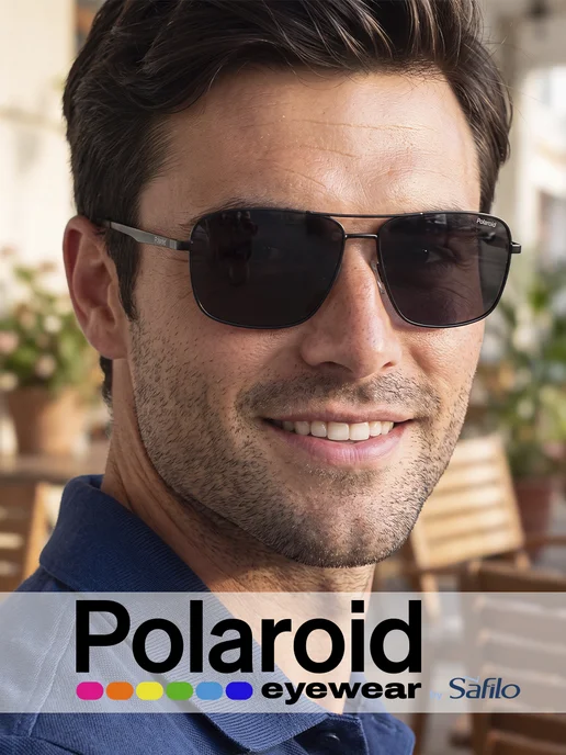 polaroid Очки солнцезащитные с поляризацией брендовые PLD 2119 807, черный