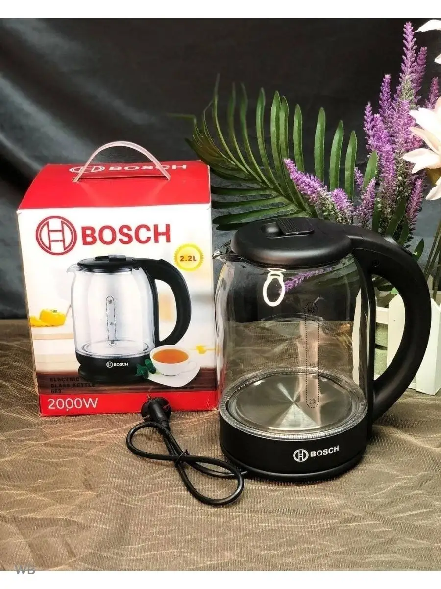 Чайник электрический Bosch BS 992 2,2 л Bosch 94651467 купить в  интернет-магазине Wildberries