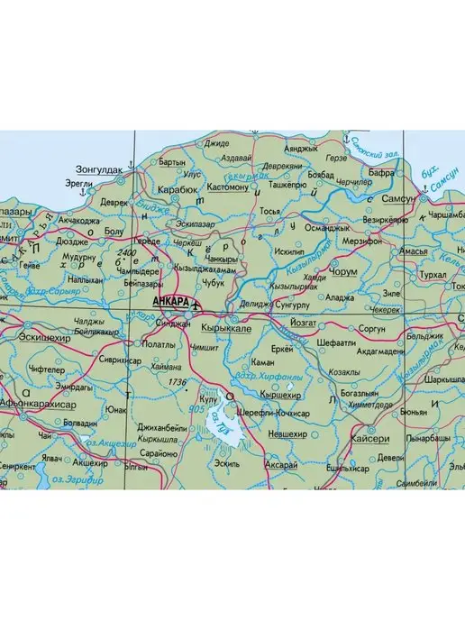 GlobusOff Административная карта Турции 70 х 50 см, вариант, фото 2