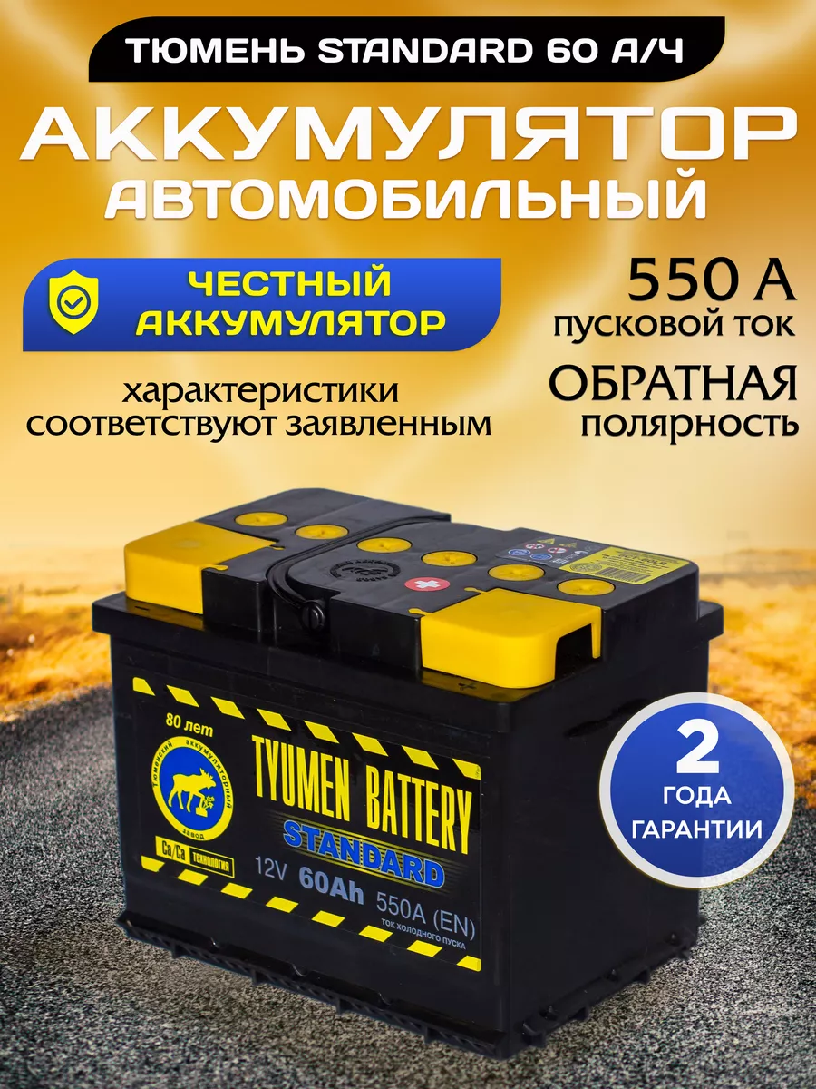 Аккумулятор автомобильный 60 12v обратная STANDARD Тюмень 94690549 купить  за 5 494 ₽ в интернет-магазине Wildberries