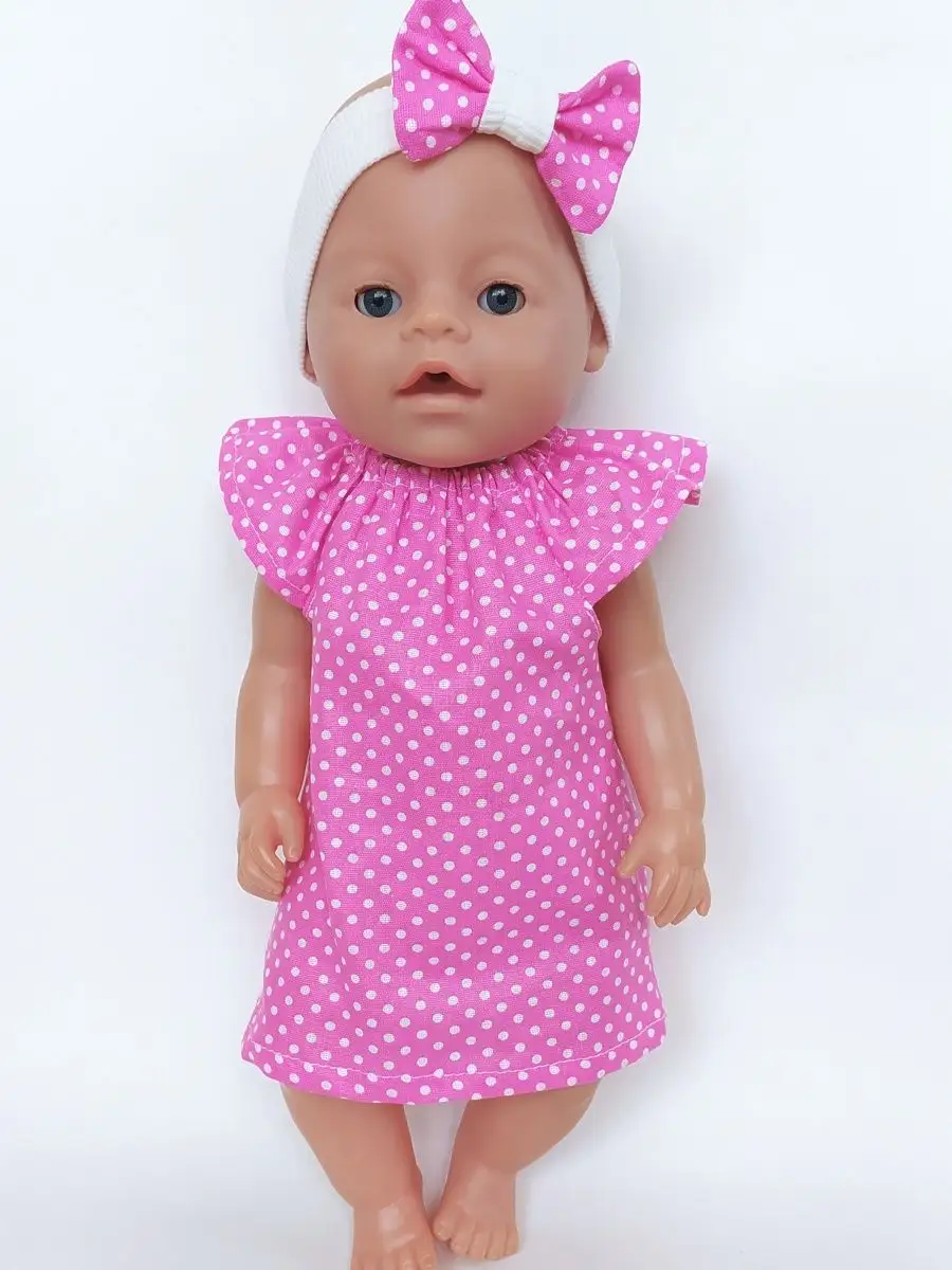 Платье Туника для куклы Беби Бон. Простая выкройка.Dress for baby doll Bonn