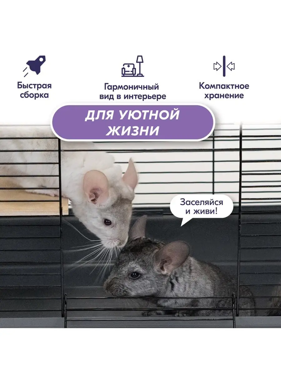 Клетка для шиншилл грызунов крыс PetTails 94831006 купить в  интернет-магазине Wildberries