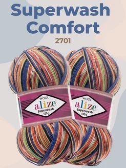 Пряжа Alize Superwash 100 Comfort Socks (2 шт.) ALIZE 95000403 купить за 524 ₽ в интернет-магазине Wildberries