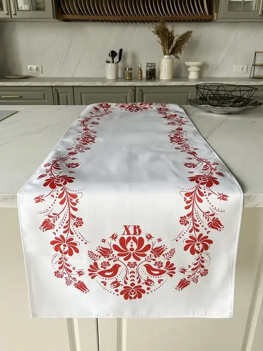 sfer.tex Дорожка пасхальная на стол тканевая 45х180 см, 45x140 см, фото 3