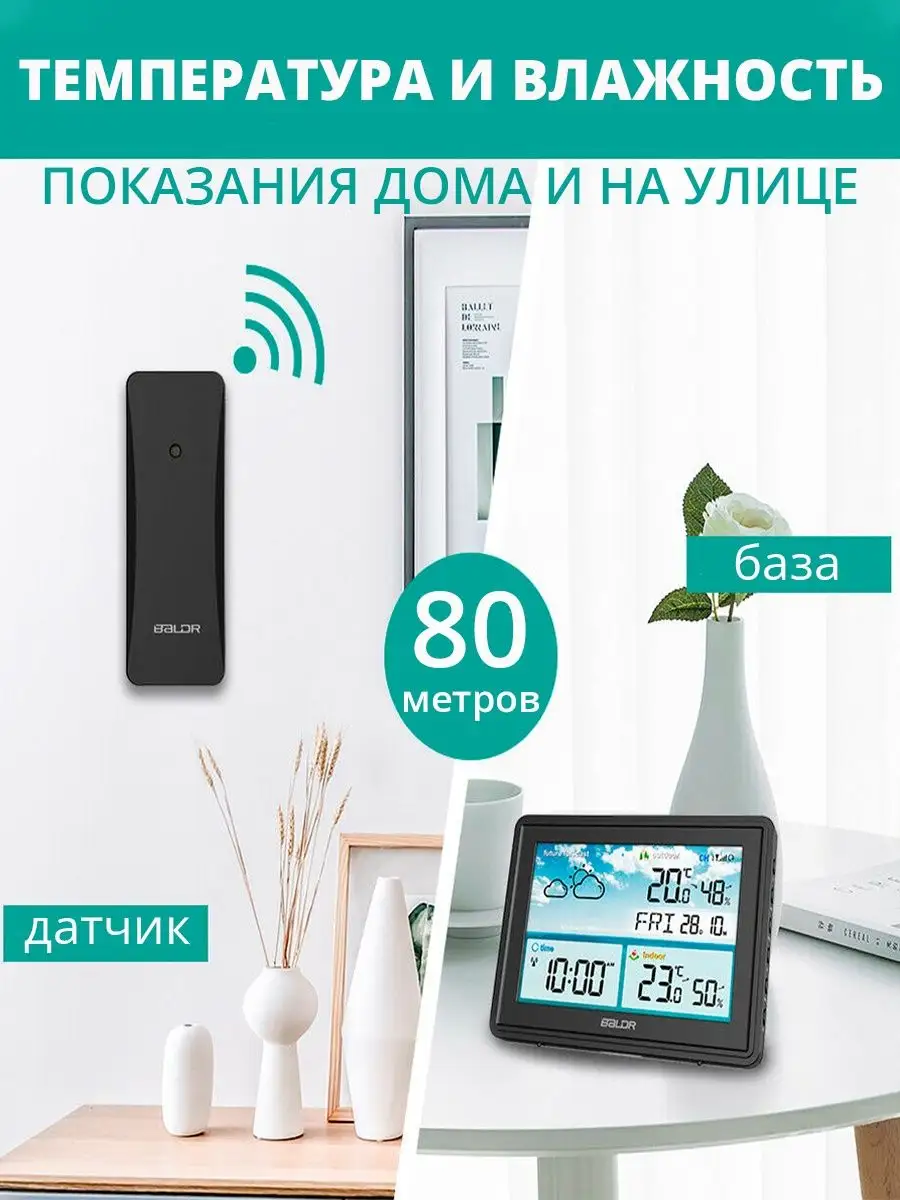 Метеостанция с внешним датчиком Best4Me 95221957 купить за 1 767 ₽ в  интернет-магазине Wildberries