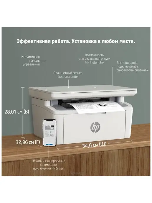 HP M141w + Wi-Fi + МФУ LaserJet MFP, 141 Вт, фото 4