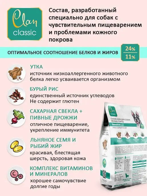 Сухой корм CLAN для собак, 1,35 кг, фото 2