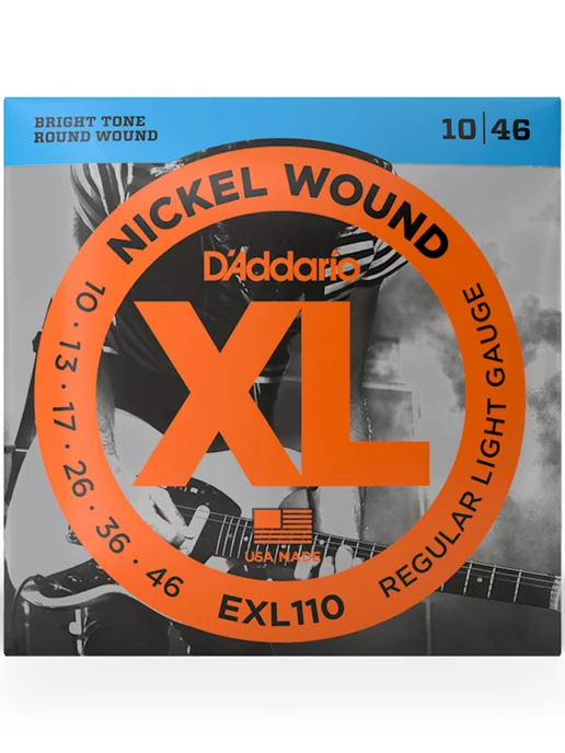 D'Addario Стальные струны для электрогитары 10-46, никелевая обмотка