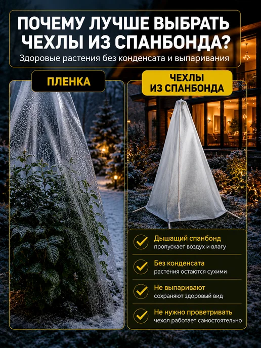 Prodax Укрывной материал для роз на зиму укрытие для туй, белый, в упаковке 200 г, фото 6