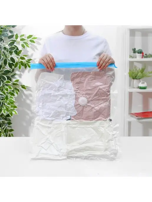 Доляна Вакуумный пакет для хранения вещей 60х80 см, 50x60 см, фото 3