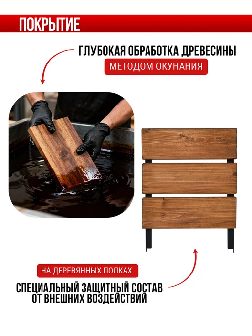 PROgrill Мангал с полками для дачи Техас_4мм, черный, фото 5