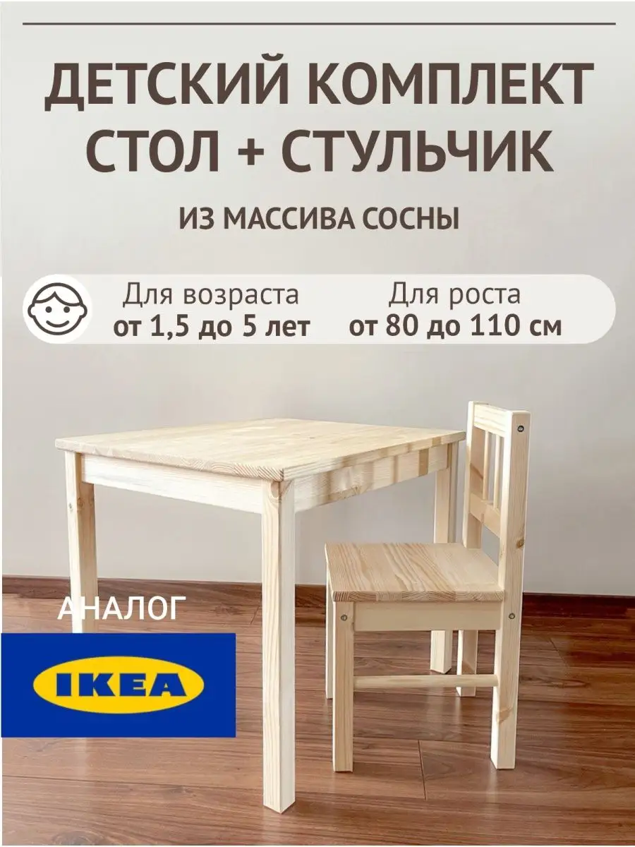 Купить набор детский деревянный стол и стул Днепр, Украина