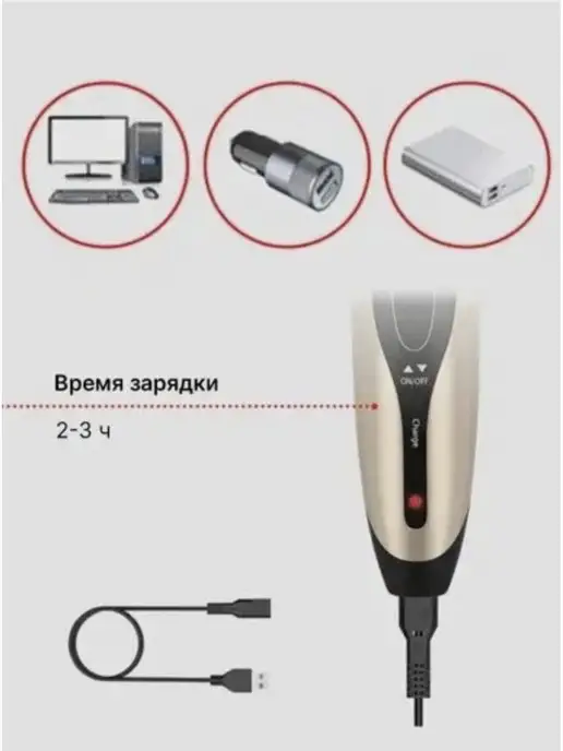 HOMEMARKET24/7 Машинка для стрижки животных беспроводная, белый, фото 3