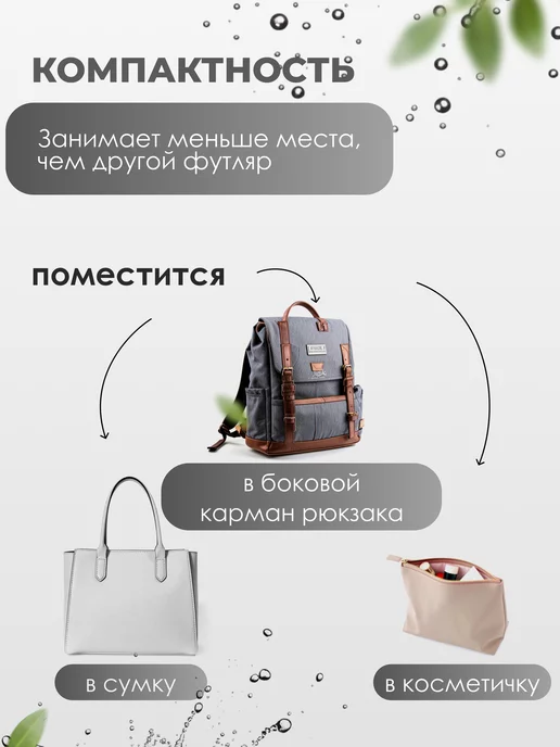 PollYus Дорожный футляр для зубной щетки набор из 3 штук, 2 шт, фото 4