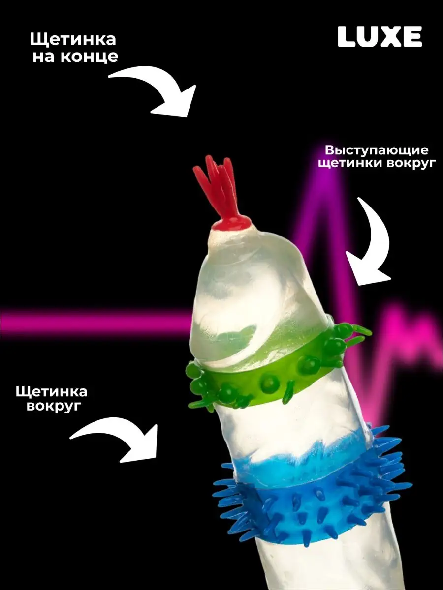 Презервативы с усиками ребристые с пупырышками LUXE 96048744 купить за 400  ₽ в интернет-магазине Wildberries