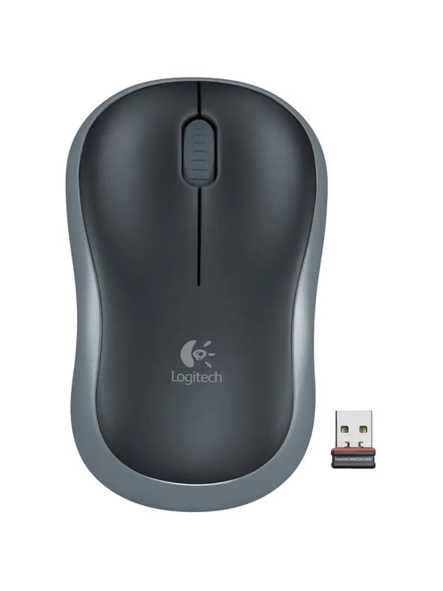 LOGITECH Мышь M185 Wireless Mouse GREY