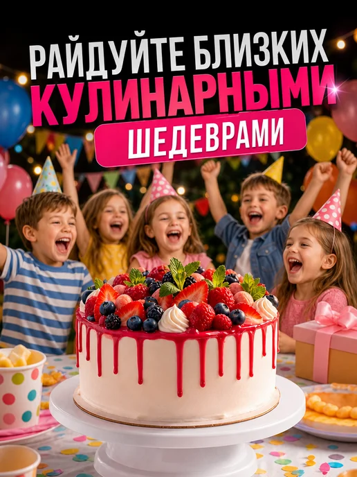 AlexShop. Набор кондитера для декорирования тортов, тортовница, белый, фото 5