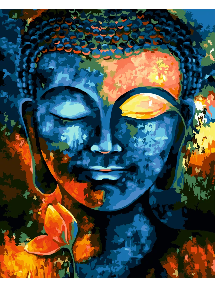 Hobby Paint Будда Буддизм Медитация Картина по номерам на холсте 40х50