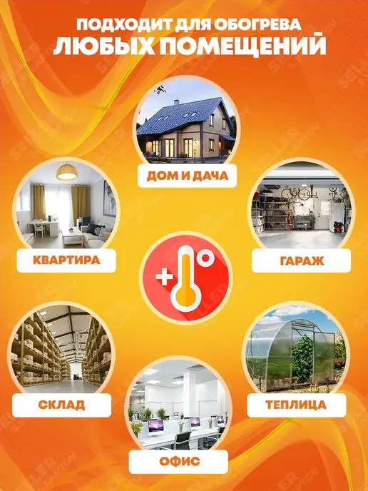 EUROLUX Тепловая пушка электрическая ТЭПК-EU-2000, вариант, фото 3