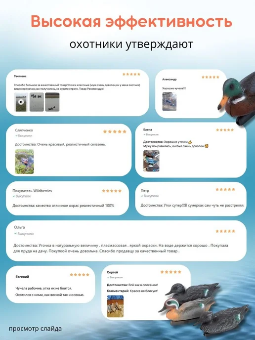 Дикий Гид Чучела уток для охоты, вариант, фото 7