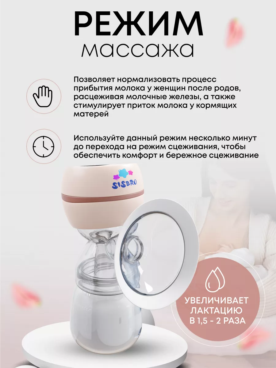 Молокоотсос электрический беспроводной Sisbro 96313894 купить за 1 470 ₽ в  интернет-магазине Wildberries