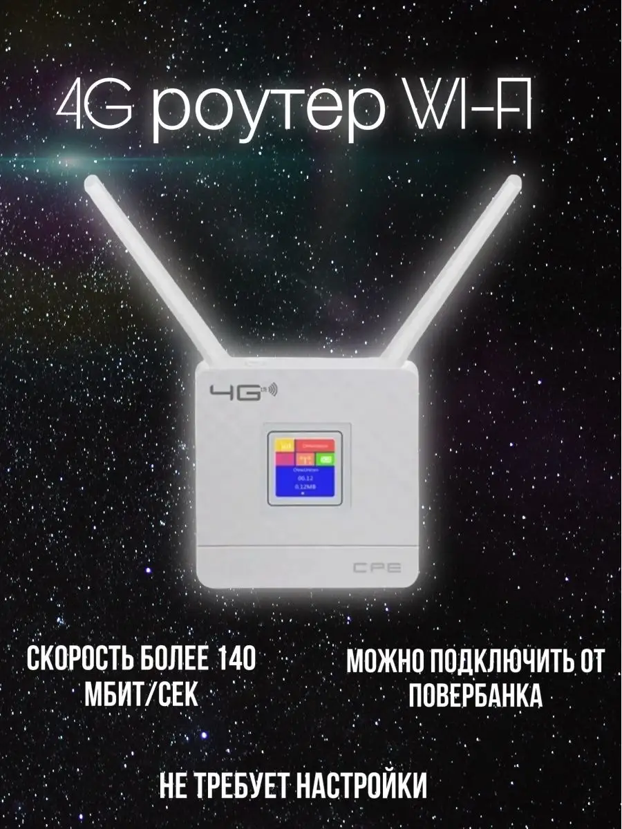 Роутер wi-fi 4G CPE БЕЗ НАСТРОЕК! STNV 96330211 купить за 2 279 ₽ в  интернет-магазине Wildberries