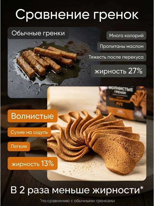 Волнистые Гренки снеки для пива белые грибы, белый, фото 3