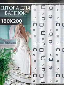 Штора для ванной Makarius 96409849 купить за 316 ₽ в интернет-магазине Wildberries