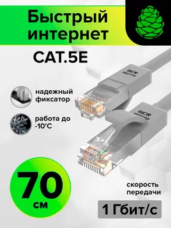 Кабель для интернета короткий 70 см для компьютера GCR 96441477 купить за 168 ₽ в интернет-магазине Wildberries