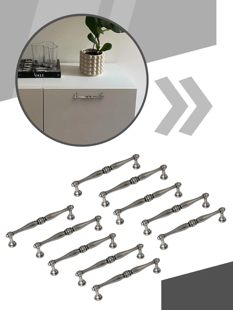 Цмф ручки. Ручка скоба 128 мм старое серебро.