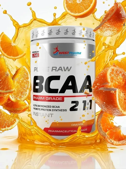 Westpharm BCAA 2 1 1 Апельсин 400 гр, 80 порц, 400 г