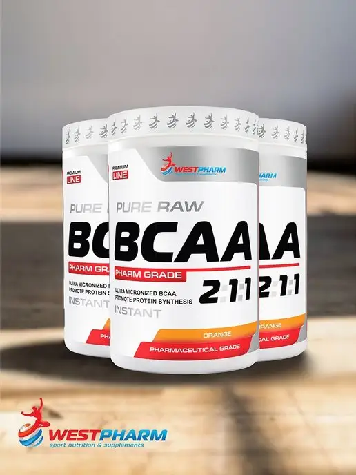 Westpharm BCAA 2 1 1 Апельсин 400 гр, 80 порц, 400 г, фото 2