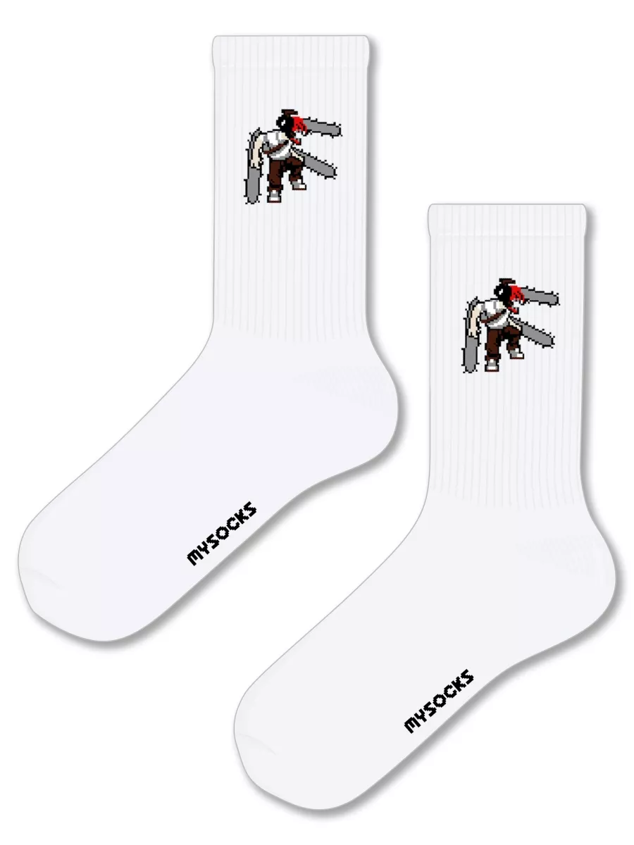 Носки с принтом Человек Бензопила Денджи Почита Аниме Манга MySocks  96546657 купить за 363 ₽ в интернет-магазине Wildberries