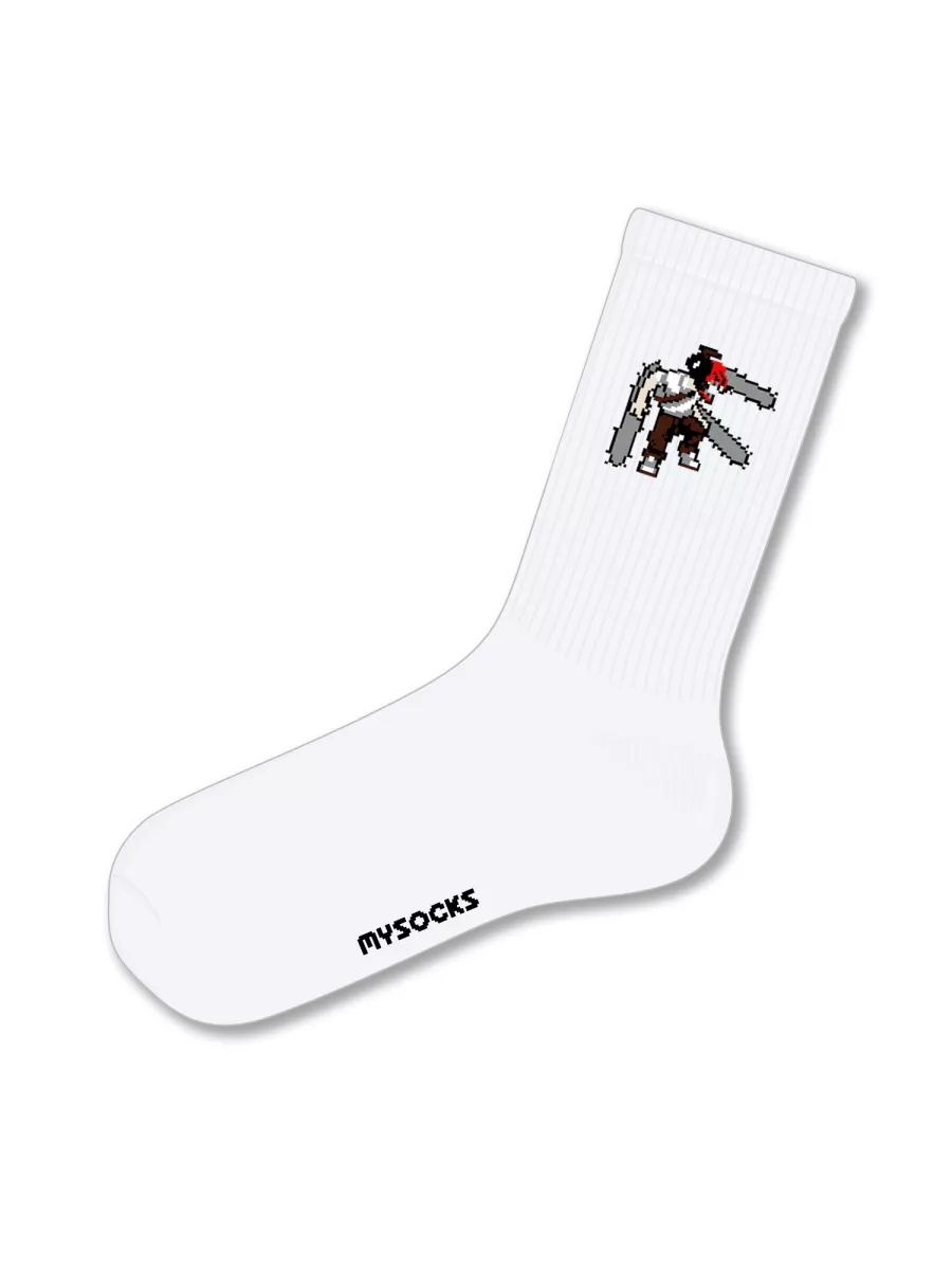 Носки с принтом Человек Бензопила Денджи Почита Аниме Манга MySocks  96546657 купить за 363 ₽ в интернет-магазине Wildberries