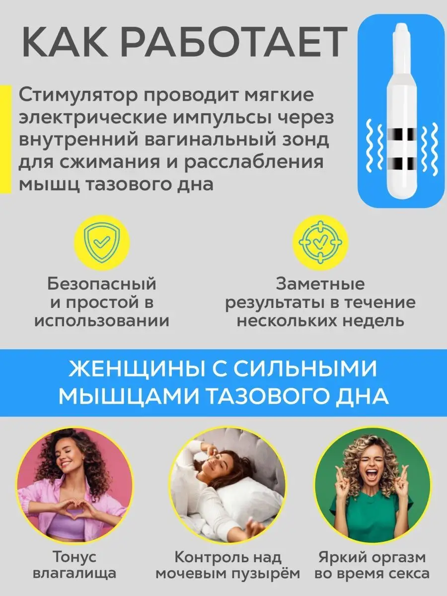 Миостимулятор тазового дна, тренажер Кегеля для женщин R&A baby 96618878  купить за 4 079 ₽ в интернет-магазине Wildberries