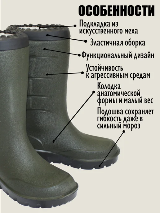 Nora-Boots Полиуретановые сапоги NORA Thermic Green, зеленый, фото 2