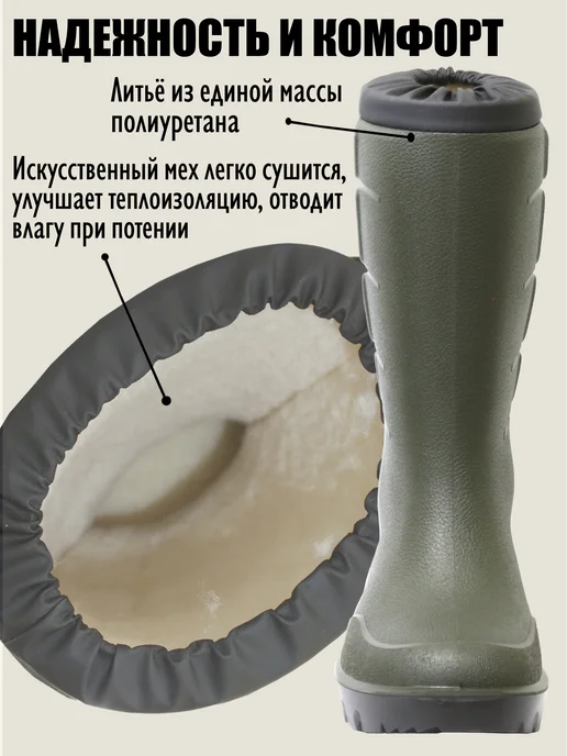 Nora-Boots Полиуретановые сапоги NORA Thermic Green, зеленый, фото 3