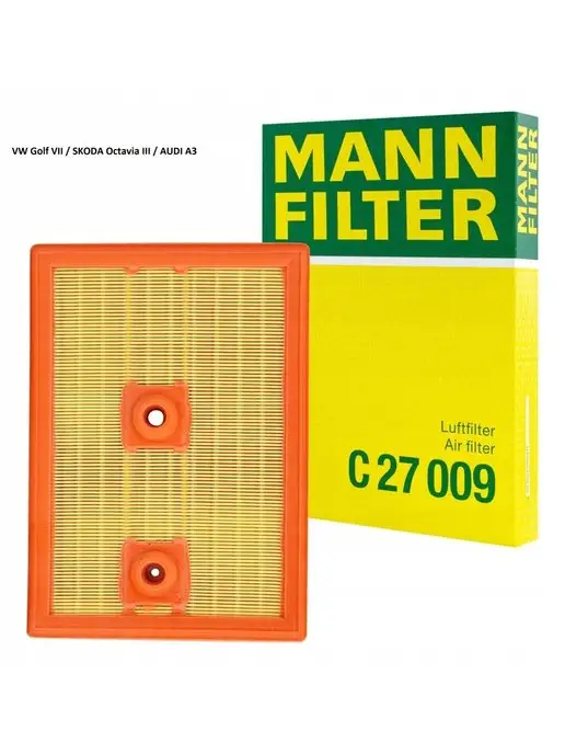 MANN FILTER Фильтр воздушный Mann C27009 VW Golf VII