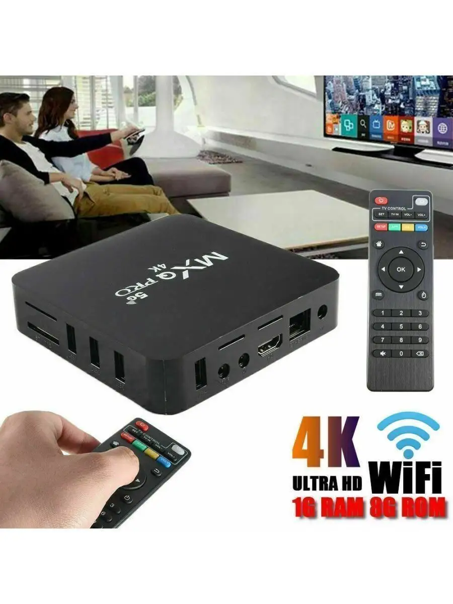 ТВ приставка смарт ТВ медиаплеер smart TV android TV box RAMqwerS 96911872  купить в интернет-магазине Wildberries