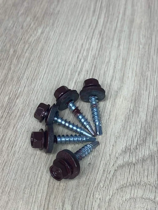 FIXER Саморезы кровельные шоколад 4,8х29, 4.8x29, фото 2