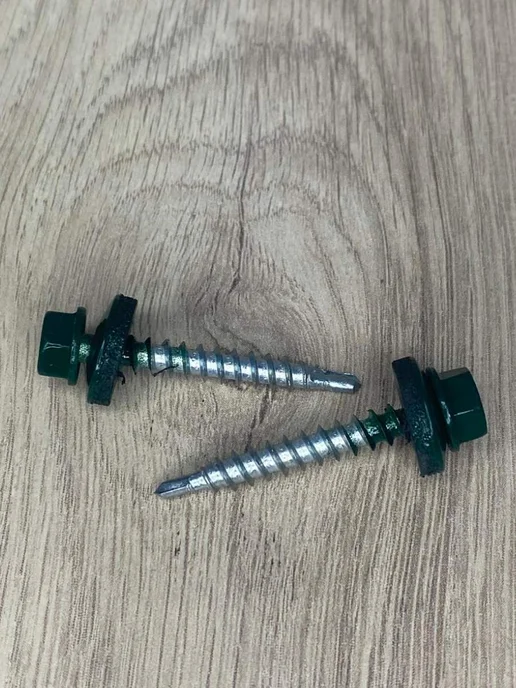 FIXER Саморезы кровельные зеленый мох 4,8х38, 4.8x38, фото 4
