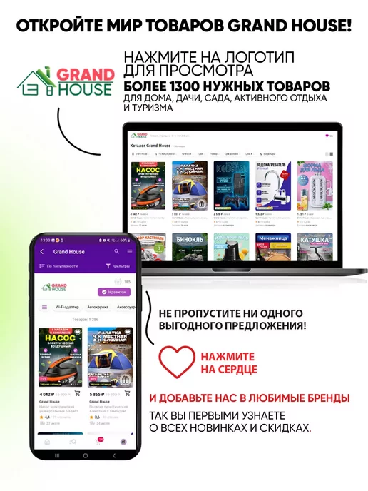 Grand House Насос электрический для сапборда 6 адаптеров, черный, фото 7