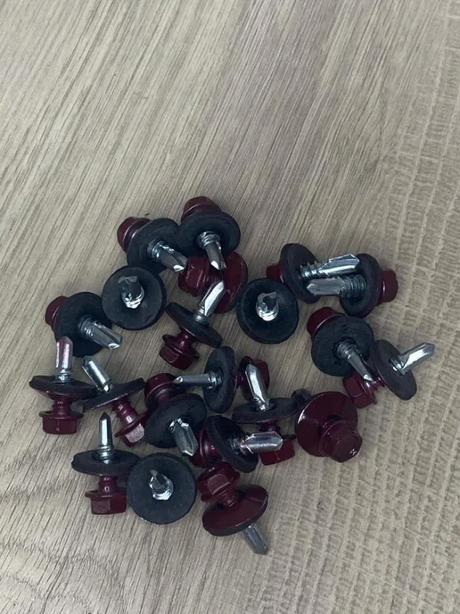 FIXER Саморезы кровельные красное вино 5,5х19, 5.5x19, фото 3