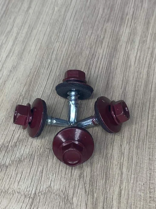 FIXER Саморезы кровельные красное вино 5,5х19, 5.5x19, фото 4