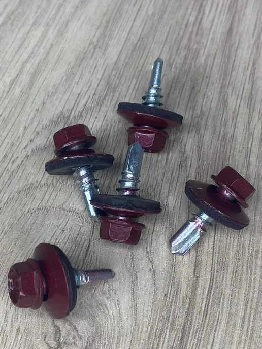 FIXER Саморезы кровельные красное вино 5,5х19, 5.5x19, фото 5