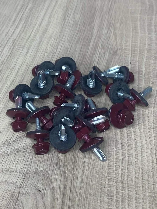 FIXER Саморезы кровельные красное вино 5,5х19, 5.5x19, фото 6