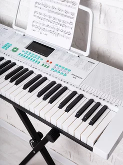 Синтезатор Advanced 61 клавиша с микрофоном, белый ON Music