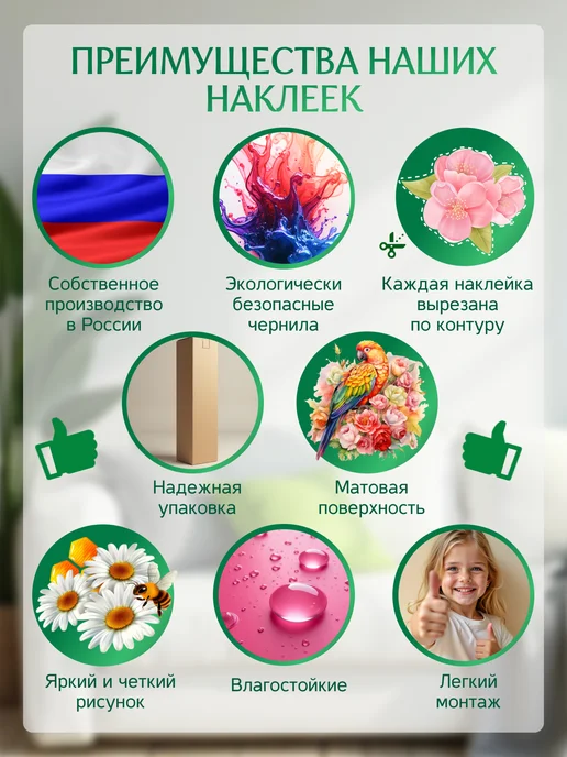 stiker Наклейки интерьерные для детей на стену в детскую комнату, голубой, фото 8